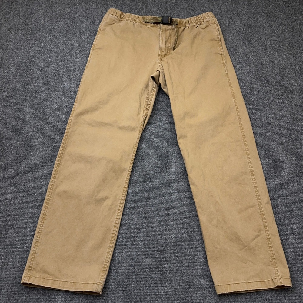 Backcountry Venture Daily Pant Mens Large Bistre Tan Stretch Cotton Twill Belted